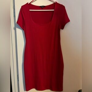 Red Fitted Mini Dres( New)